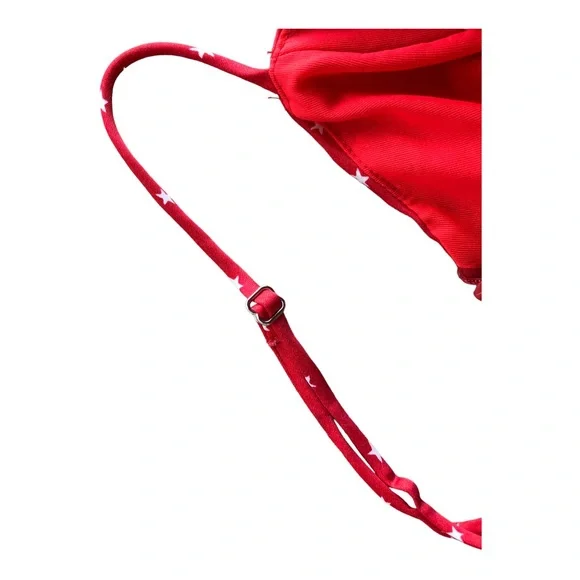 ZARA women bodysuit top Stretch red white Stars Print Size M. - Picture 9 of 15